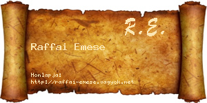 Raffai Emese névjegykártya